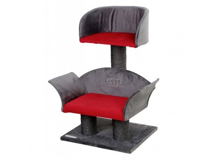 8551 skrabadlo a odpocivadlo pro kocky lounge deluxe 70x42x37 cm cervene