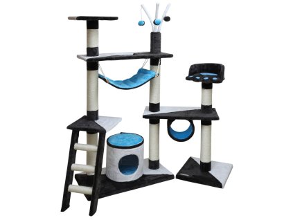 skrabadlo pro kocky creativ kocici domek antracit tyrkys bila(1)