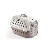 699462 prepravka pro psy a kocky travel chic 50x34 5x32cm holubi seda bila