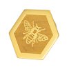 broz vcela na hexagonu zlacene stribro