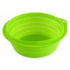 Miska silikonová pro psy, kočky, skládací, reflexní zelená