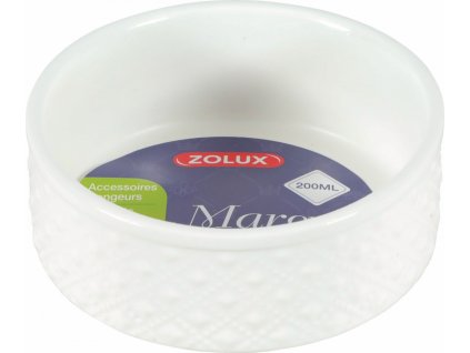 Miska keramická MARGOT hlodavec – 200 ml, bílá