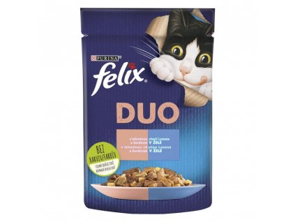 Felix Fantastic Duo kapsička se sardinkami a lososem v želé 85 g