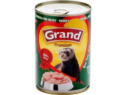 Grand Pochoutka pro fretky - kousky masa 405 g