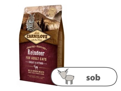 Carnilove CAT Reindeer for Adult Cats Energy & Outdoor 2 kg