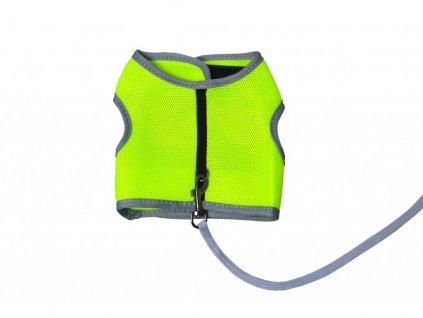 Postroj pro morče - vesta s vodítkem 18-25 cm / 1,2 m - zelená
