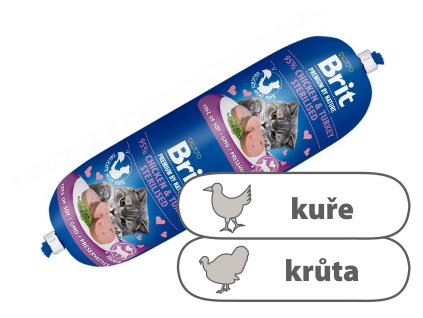 Brit Premium Sausage CAT Chicken & Turkey Sterilised 180 g