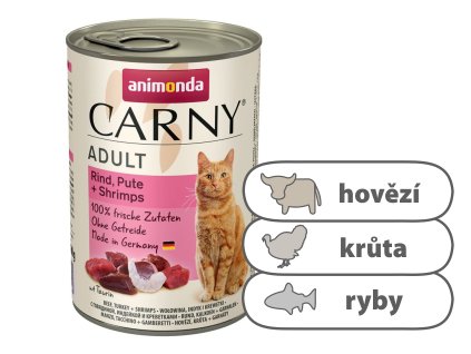 Animonda CARNY Adult – hovězí, krůta, ráčci 400 g