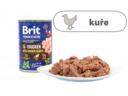 Brit Premium by Nature Chicken menší konzerva štítek