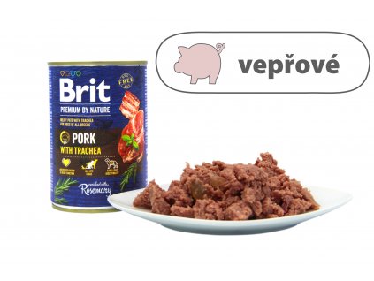 Brit Premium by Nature Pork menší konzerva štítek
