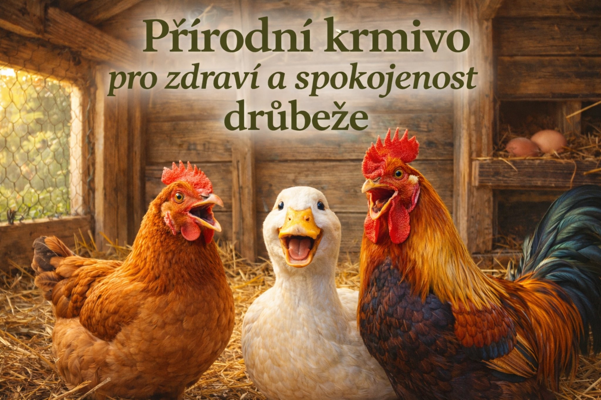 Přírodní krmivo pro zdraví a spokojenost drůbeže.