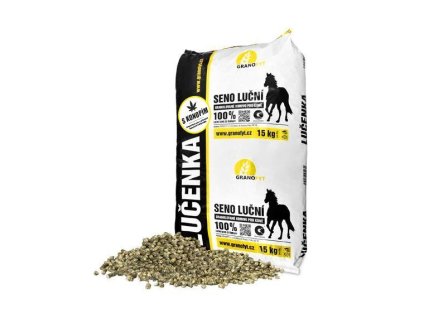 LUČENKA S KONOPÍM Granulované seno s přídavkem konopných kanabinoidů