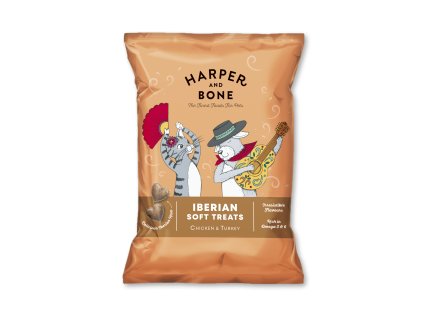 H&B Cats & Dogs Iberian Soft Treats Kuře & Krůta 90g