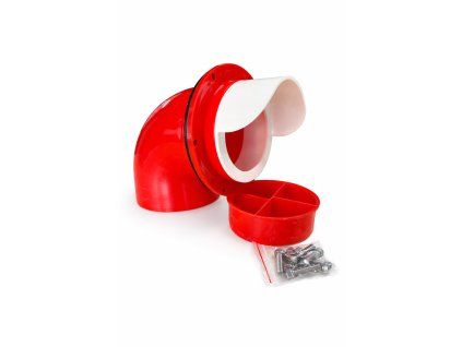 Červený adaptér pro sběr prachu