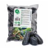 Přírodní křemenné valounky černé, 2 kg, do akvária a terária