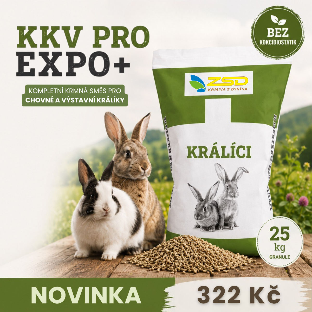 krmná směs pro chovné a výstavní králíky