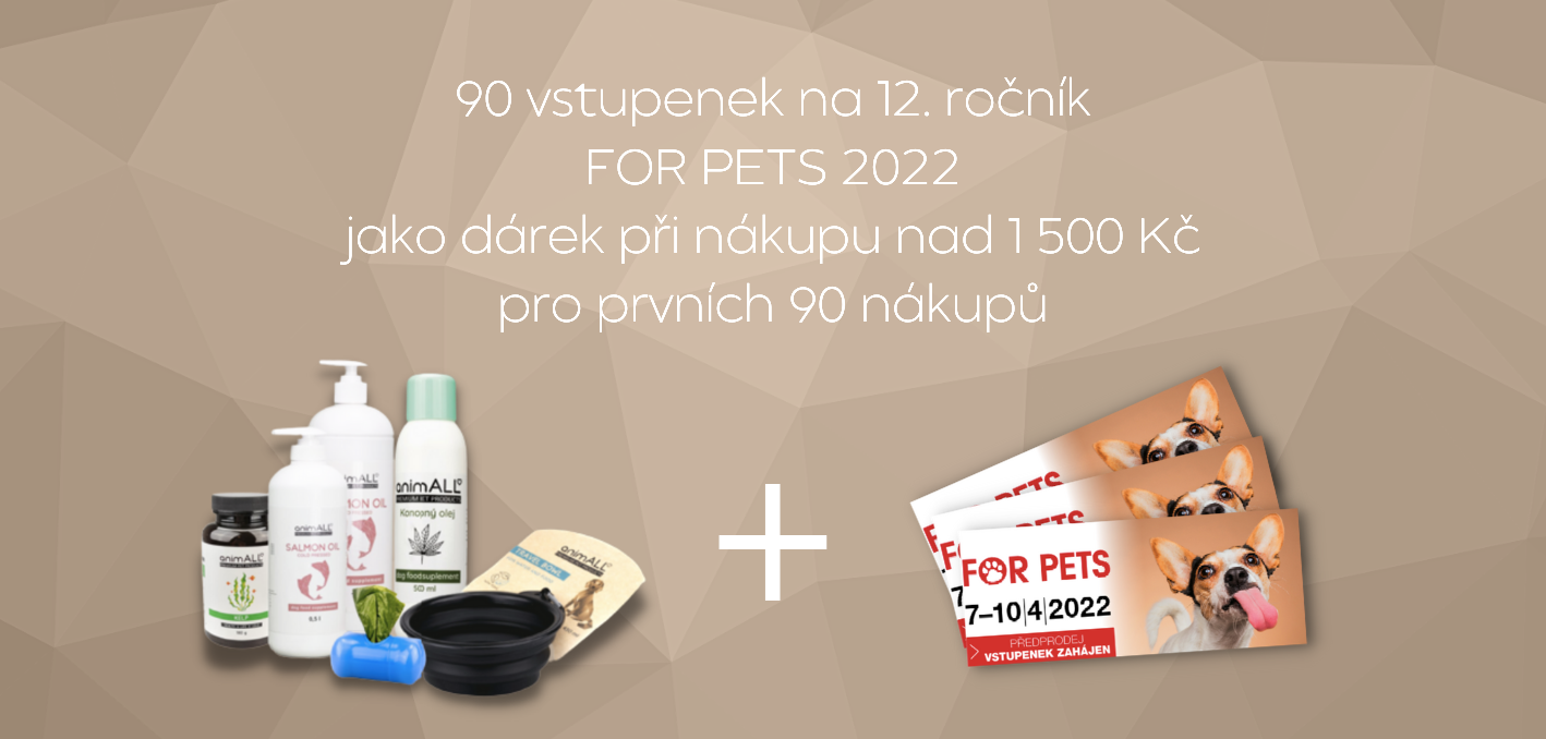 Volné vstupenky na 12. veletrh chovatelských potřeb pro domácí zvířata FOR PETS 2022