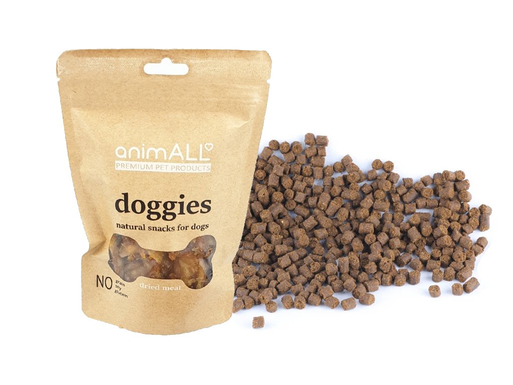 ANIMALL DOGGIES SNACK INSECT AND SEAWEED SMALL BALLS 150 G