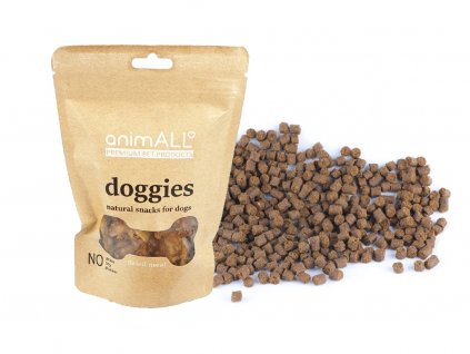 ANIMALL DOGGIES SNACK INSECT AND SEAWEED SMALL BALLS 150 G
