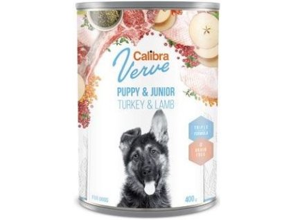 Calibra Dog Verve GF Junior Turkey&Lamb 400g