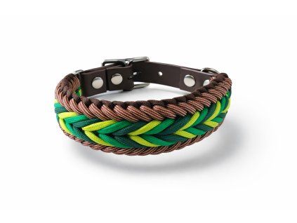 Paracord obojek pro střední psy – Biothane – odolný – RUBY