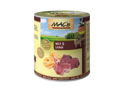 MACs Dog ZVĚŘINA a JEHNĚ s těstovinami 800g