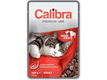 Calibra Cat kapsa Premium Adult Chicken & Beef 100g