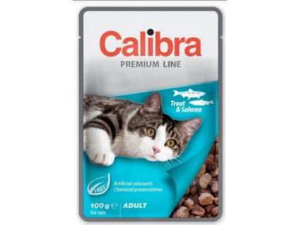 Calibra Cat kapsa Premium Adult Trout & Salmon 100g