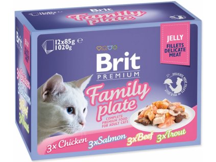 Brit Premium Cat D Fillets in Jelly Family Plate 1020 g (12x85g)