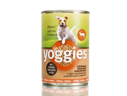 YOGGIES zvěřinová s dýní a pupálkovým olejem. 400g.