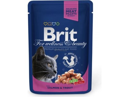 Brit Premium Cat kapsa with Salmon & Trout 100g