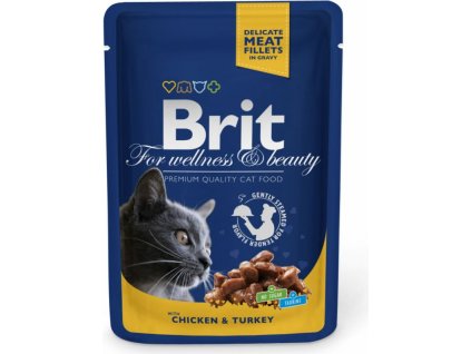 Brit Premium Cat kapsa with Chicken & Turkey 100g