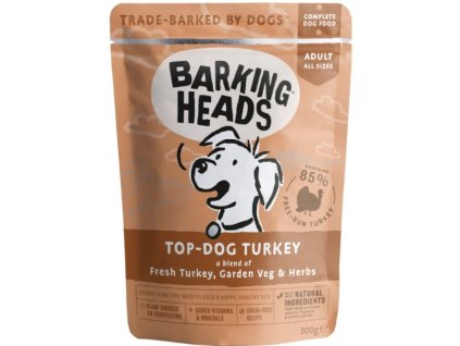 BARKING HEADS Top Dog Turkey 300g kapsička