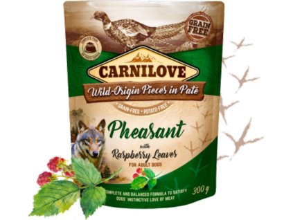 Carnilove Dog Pouch Paté Pheasant with Raspberry Leaves 300 g