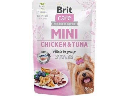 Brit Care Mini Chicken & Tuna fillets in gravy 85 g