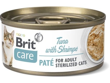 Brit Care Cat STERILIZED. TUNA PATÉ WITH SHRIMPS 70g