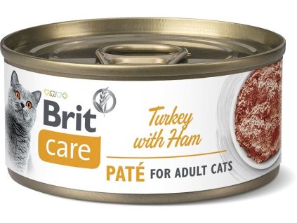 Brit Care Cat TURKEY PATÉ WITH HAM 70g