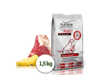 Platinum HOVĚZÍ pro dospělé psy 1,5kg