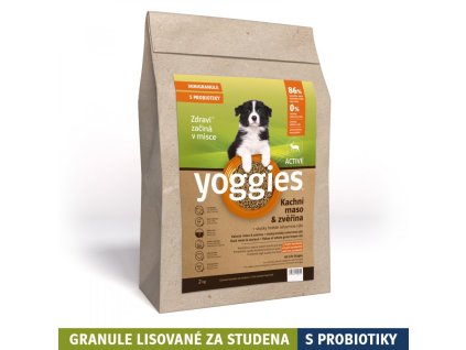 2 kg minigranule yoggies active kachna a zverina granule lisovane za studena s probiotiky