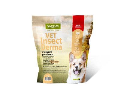 3354 2kg yoggies vet insect derma s hmyzim proteinem minigranule lisovane za studena s probiotiky
