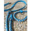 Paracord přepínací vodítko pro psa s biothane – modro bílé - LAURA