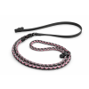Přepínací vodítko pro psa PINK REBEL - paracord + biothane