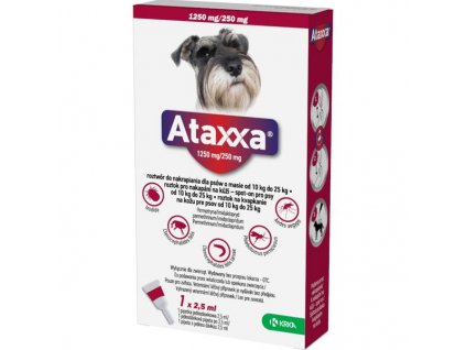 Ataxxa pro psy L 1x1250mg/250mg červená sol 1 x 2.5 ml(10-25kg)