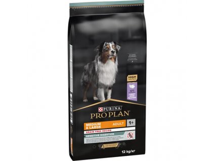 Pro Plan Dog Adult Medium&Large Grain Free Sensitive Digestion krůta 12 kg