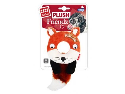 Hračka pes GiGwi Plush Friendz liška s gum. kroužkem