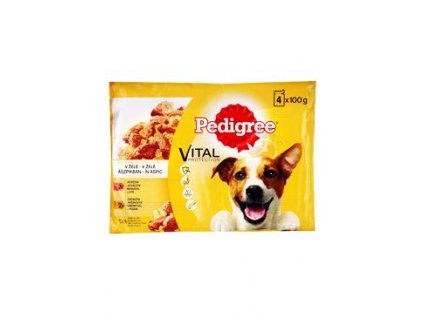 Pedigree kapsa Adult hovězí/drůbeží v želé 4x100g