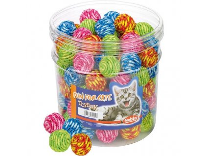 Hračka cat textil balónek 3,5cm display Nobby 100ks