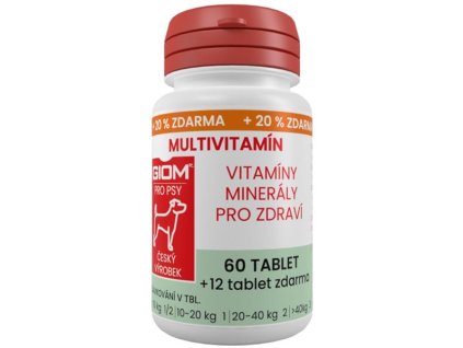 Giom ERA Multivitamín pes a kočka 60 tbl + 20% zdarma