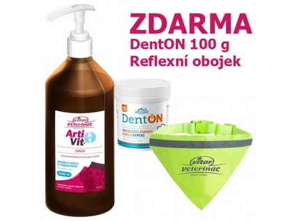 Artivit sir. 1000 ml + DentOn 100g a reflexní obojek zdarma