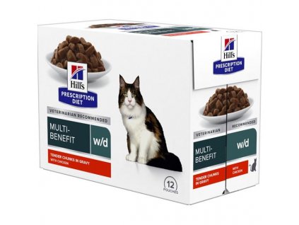 Hill's Prescription Diet Feline w/d kapsička 12 x 85 g